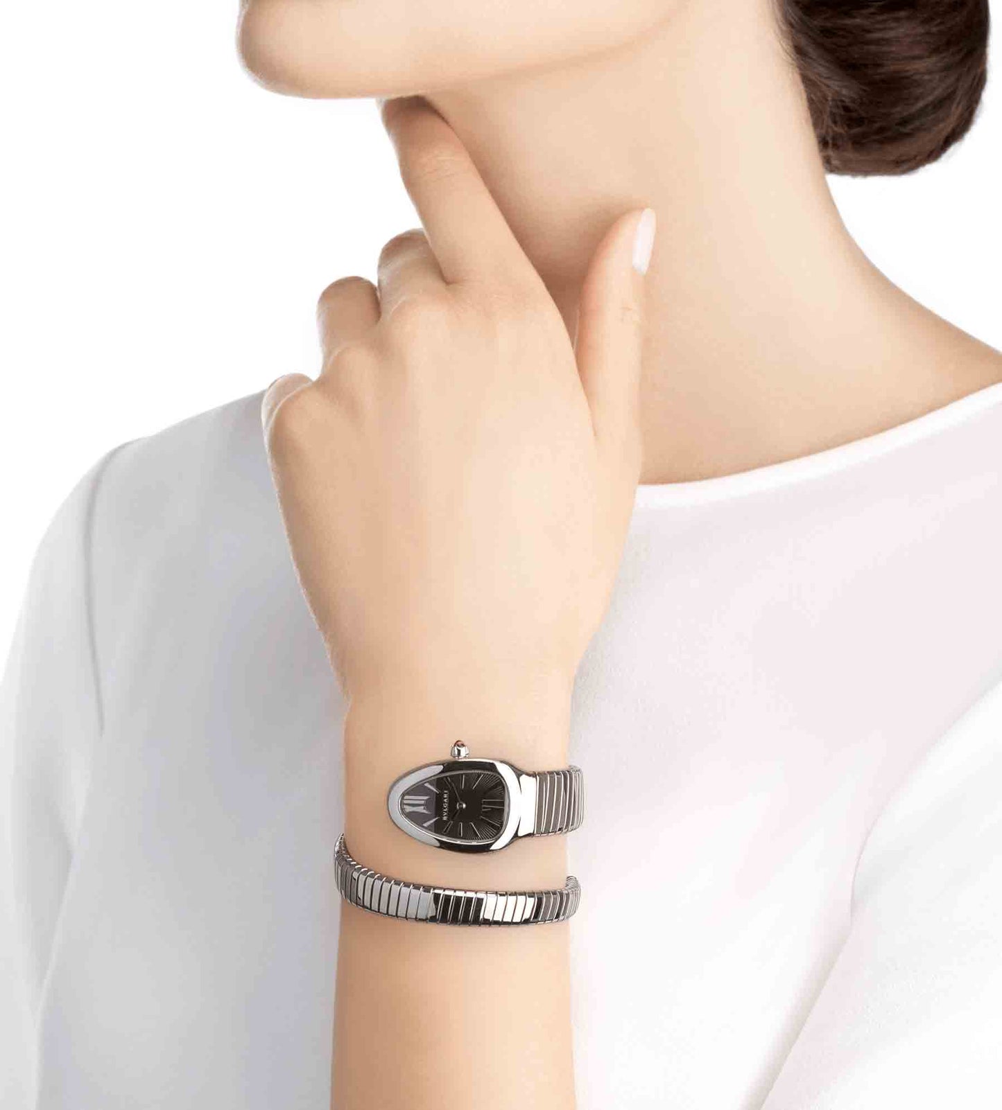 Bvlgari Serpenti Silver black sertie