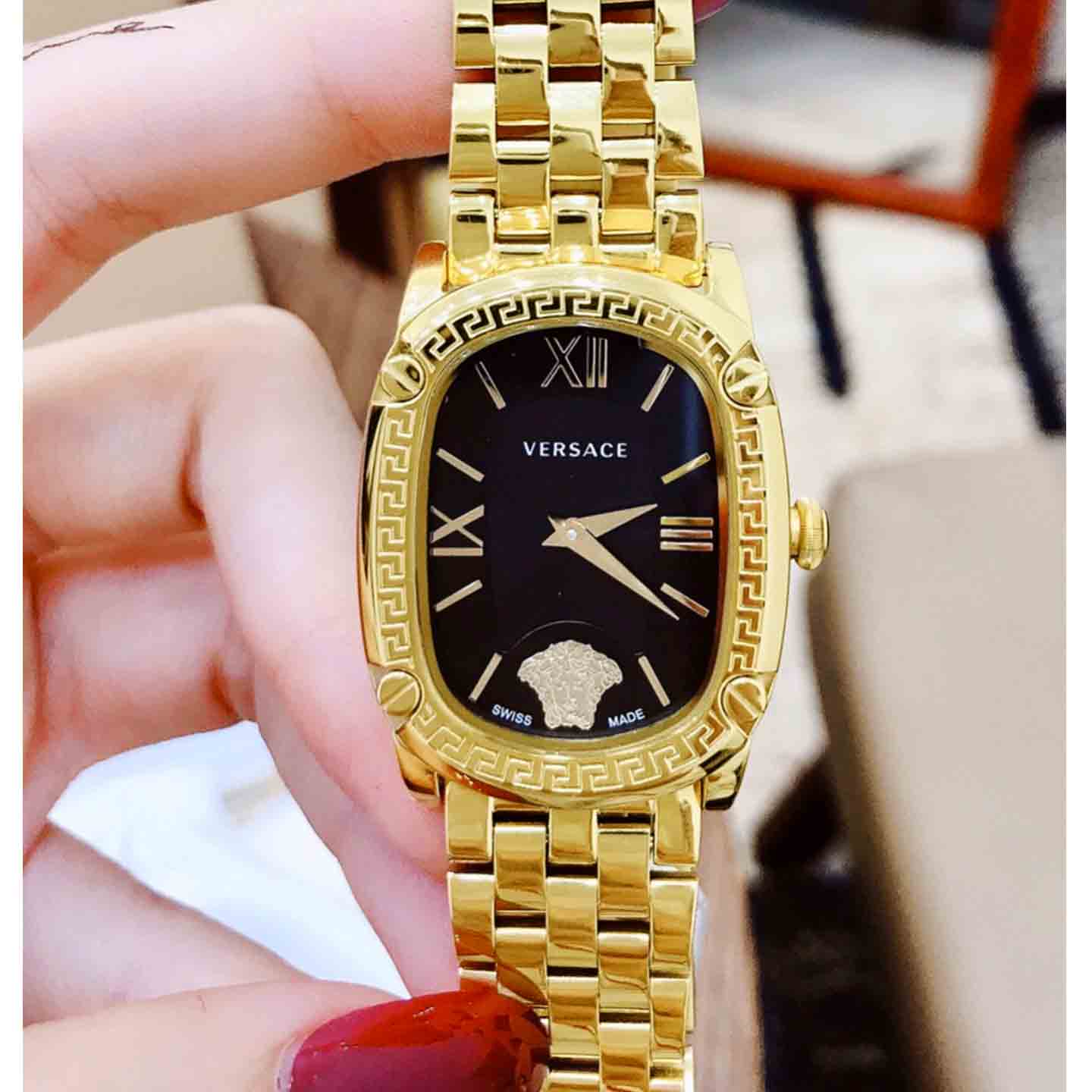 VERSACE NEW COUTURE GOLD JAUNE FOND NOIR